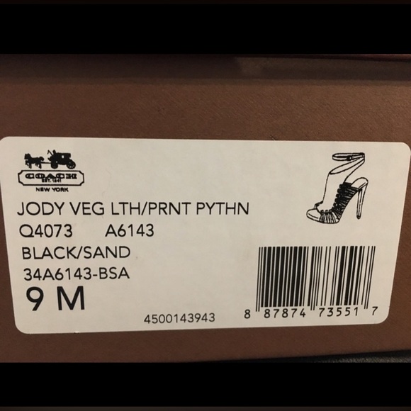 Coach Jody Vegan Leather Python Print Pumps - Picture 8 of 8